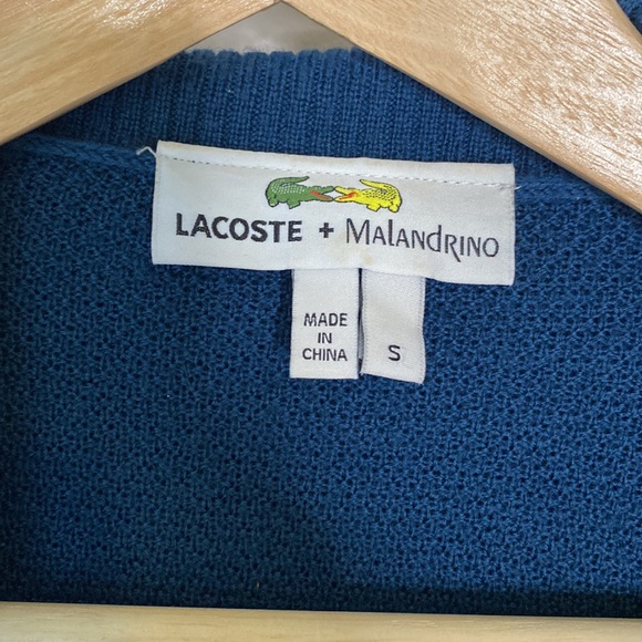 Lacoste + MaLandrino Merino Wool Cardigan Wrap Sweater - Picture 4 of 8